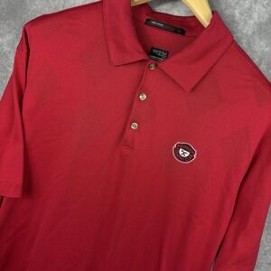 Medinah Country Club Tiger Woods Polo Shirt Men's L Red Golf Stretch Performance